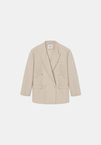 Blazer Construct oversize en lin - Limestone