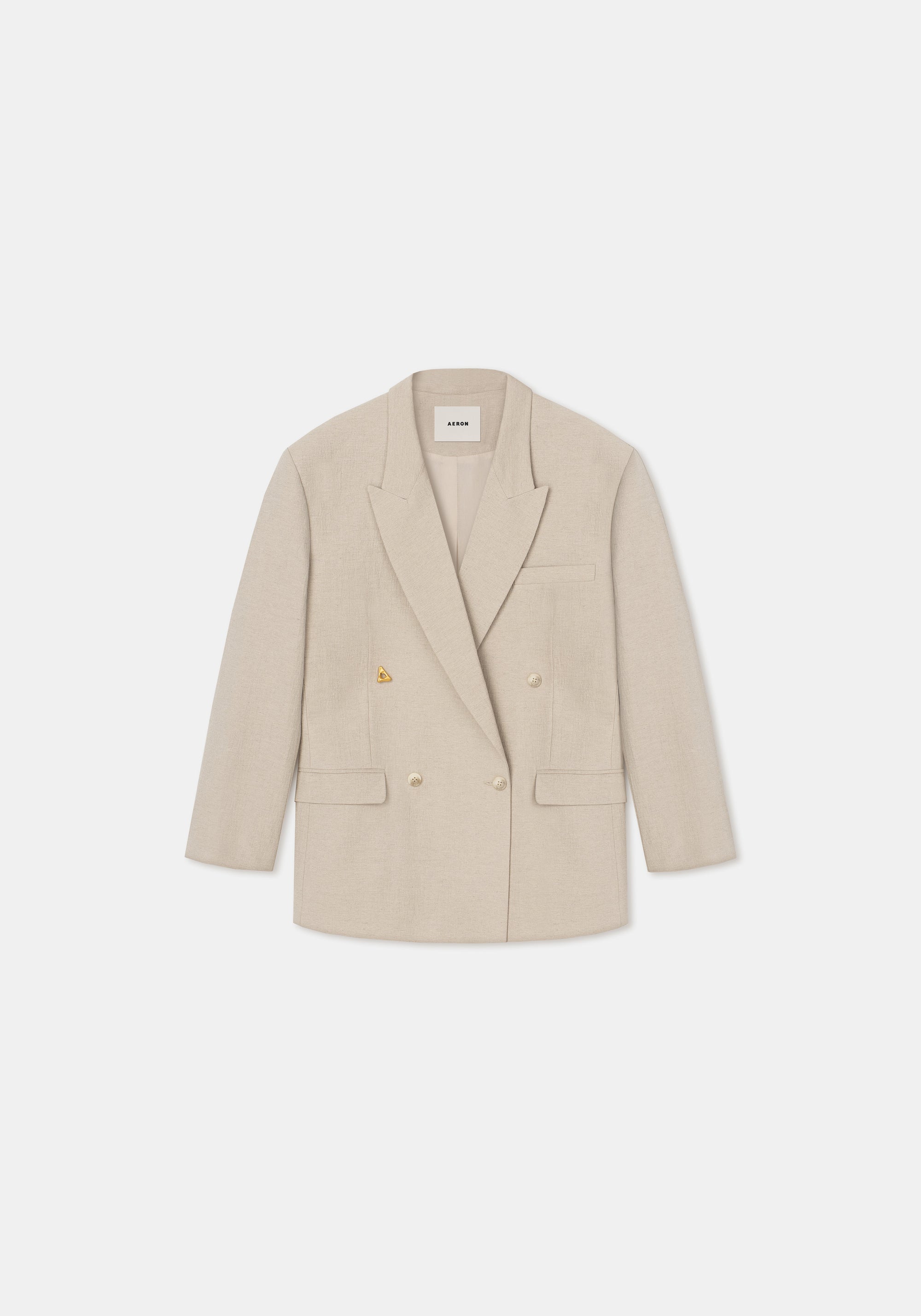 Blazer Construct oversize en lin - Limestone