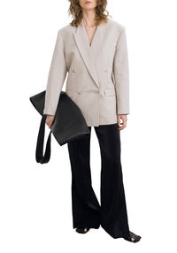 Blazer Construct oversize en lin - Limestone