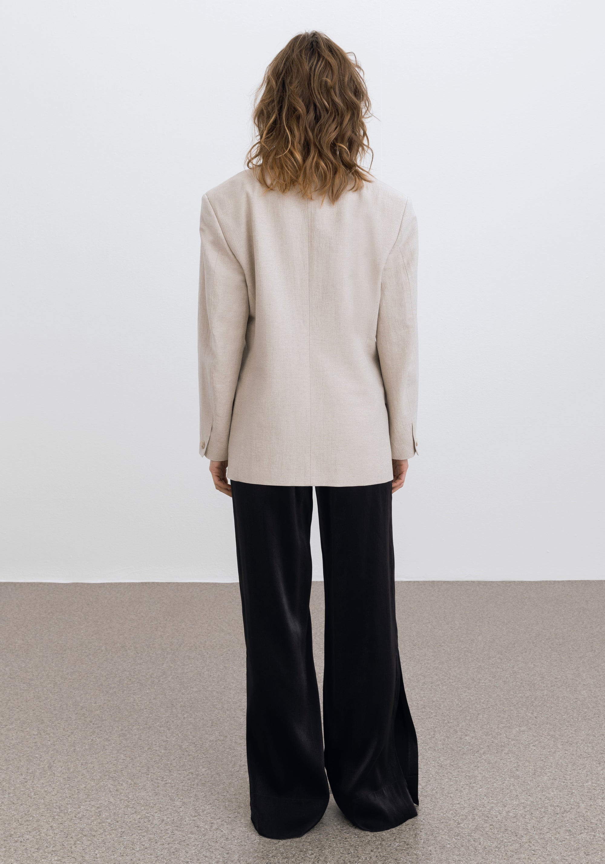 Blazer Construct oversize en lin - Limestone