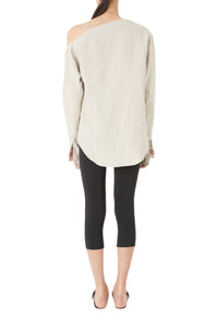 Heart linen shirt - Beige