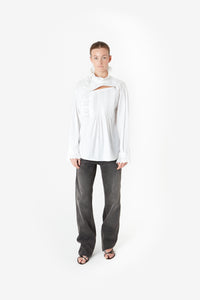 RUFFLED PLEATED SHIRT