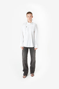 RUFFLED PLEATED SHIRT