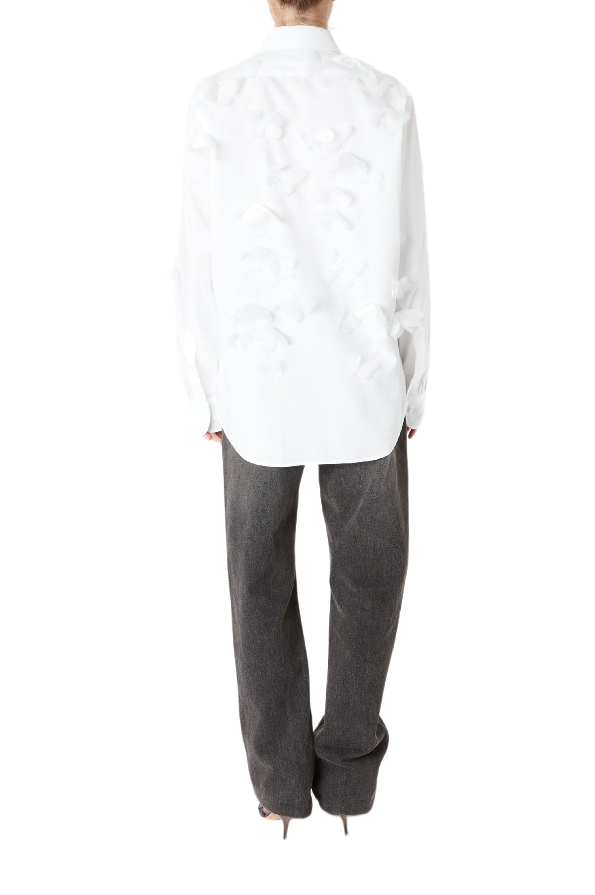 Butterfly organza blouse - White