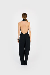 DOUBLE ZIPPED SAROUEL JUMPSUIT