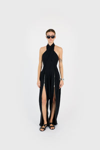 DOUBLE ZIPPED SAROUEL JUMPSUIT