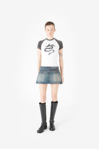 YOKE DENIM SKIRT