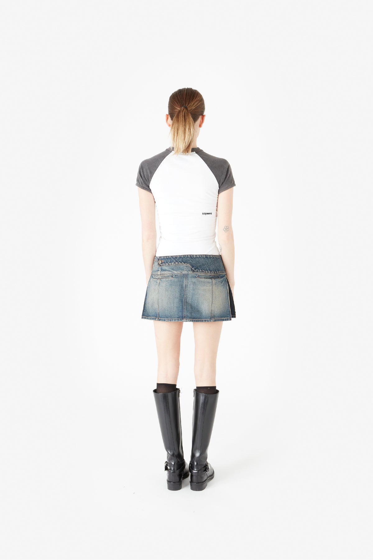 YOKE DENIM SKIRT