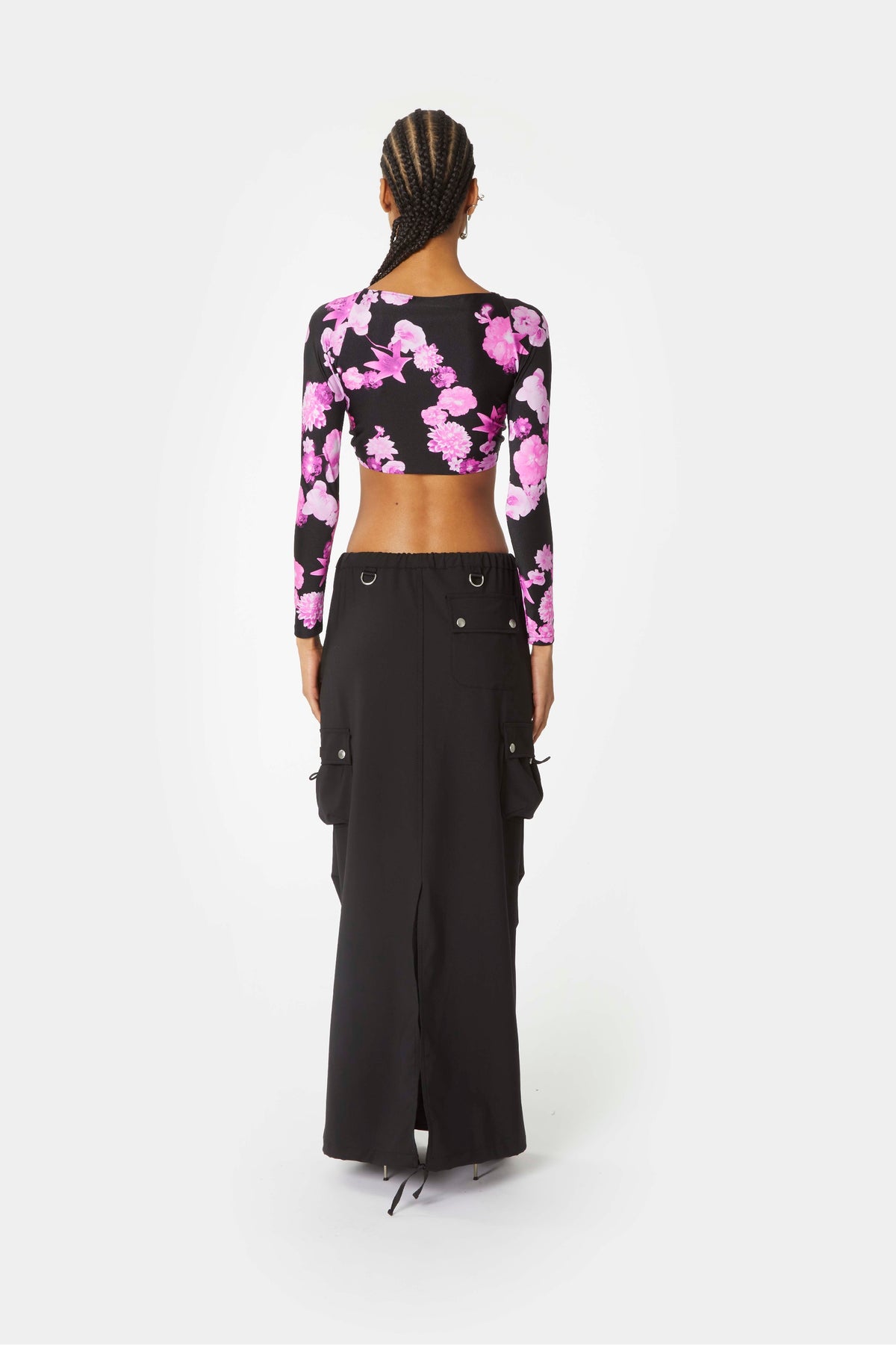 TAILORED CARGO MAXI SKIRT