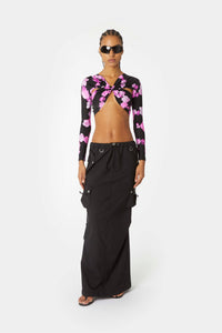 TAILORED CARGO MAXI SKIRT
