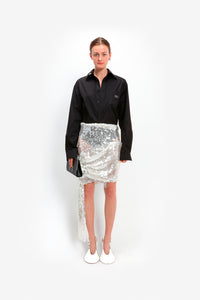 KNOTTED SEQUINS SKIRT