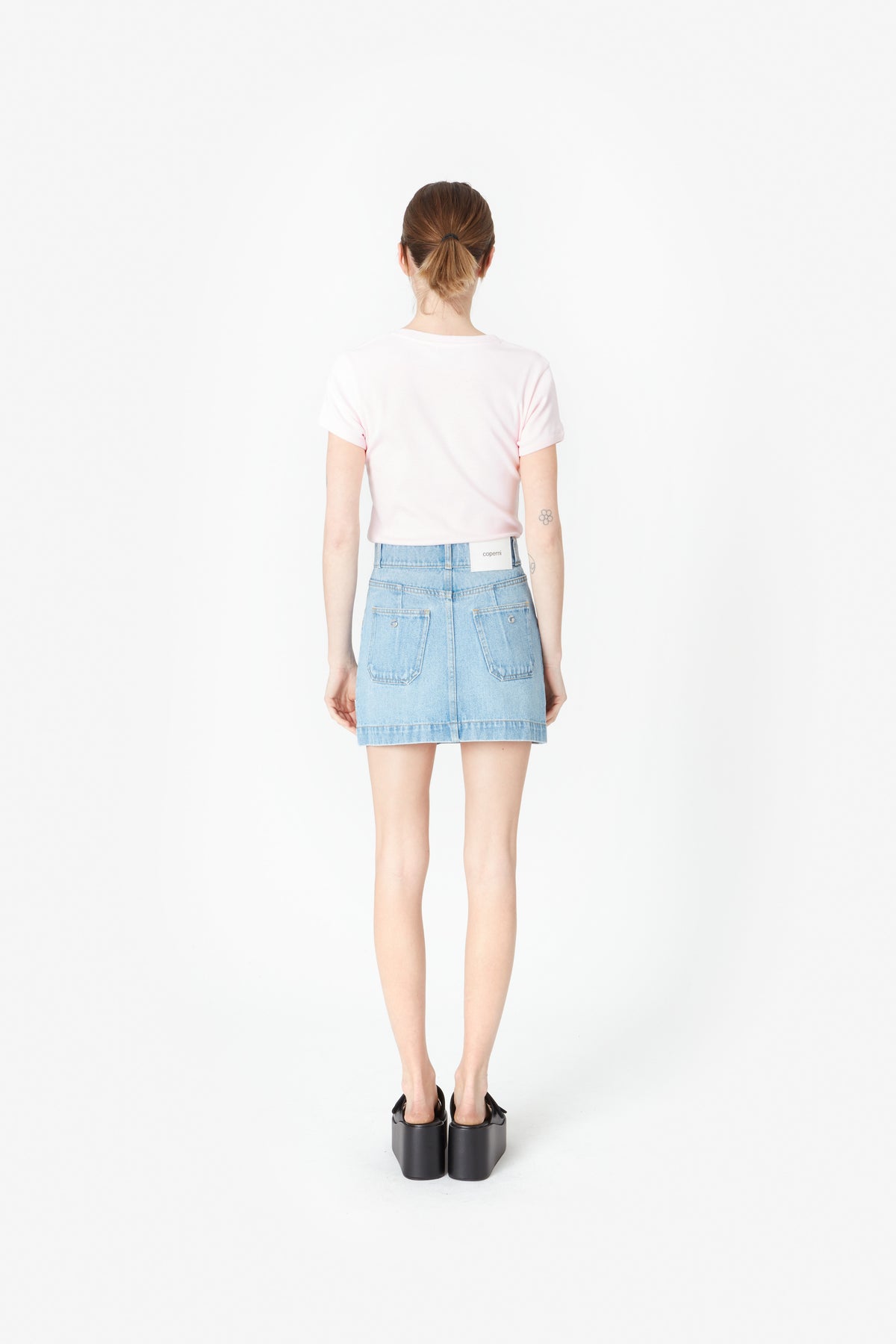 FOUR POCKET DENIM MINI SKIRT