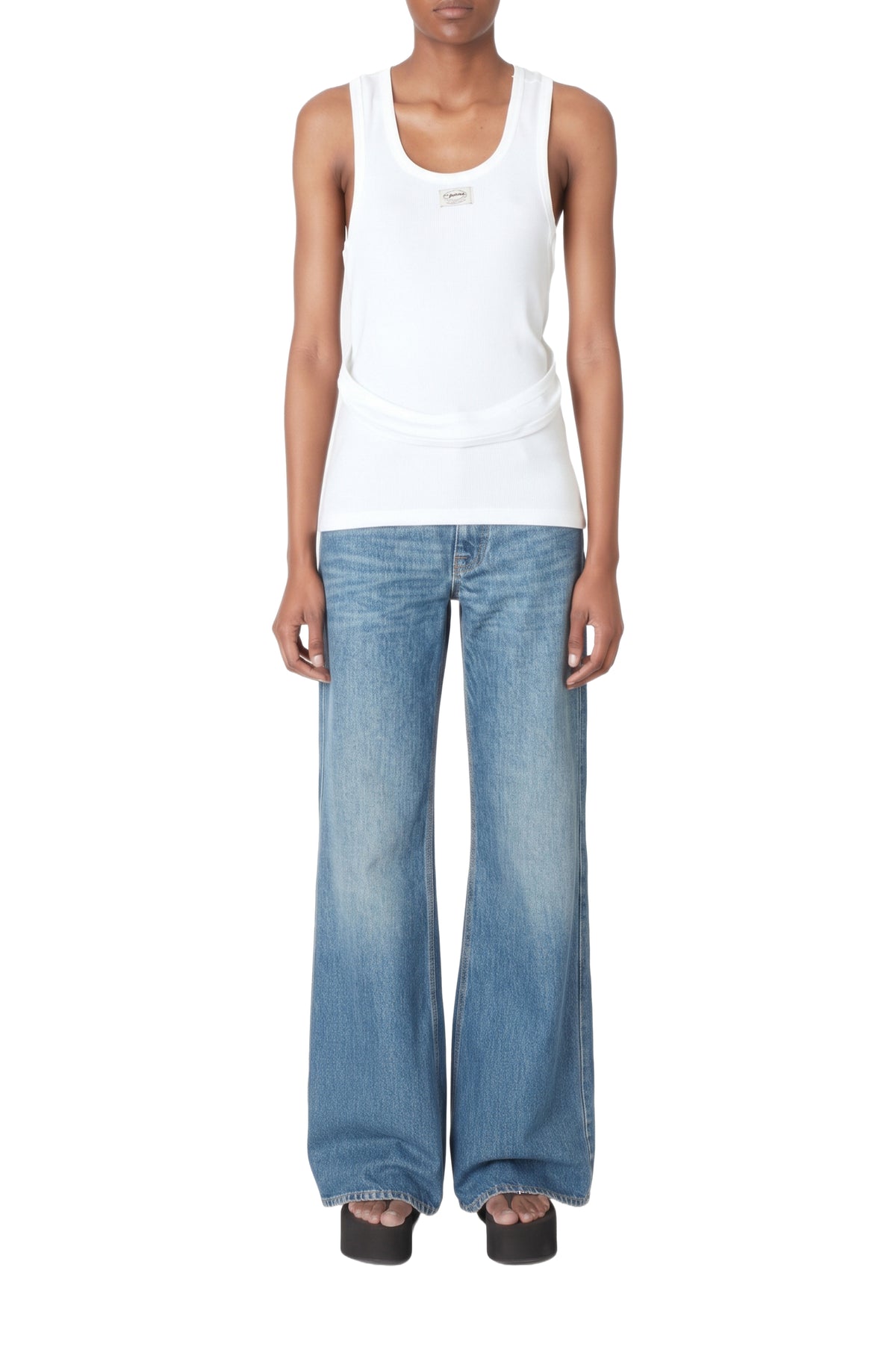 Tank top with insert - White