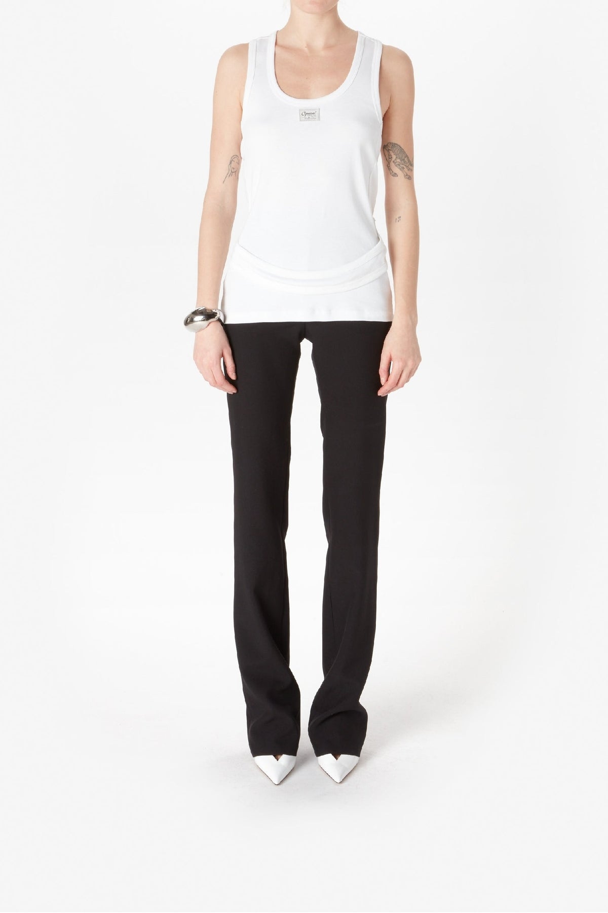 Tank top with insert - White