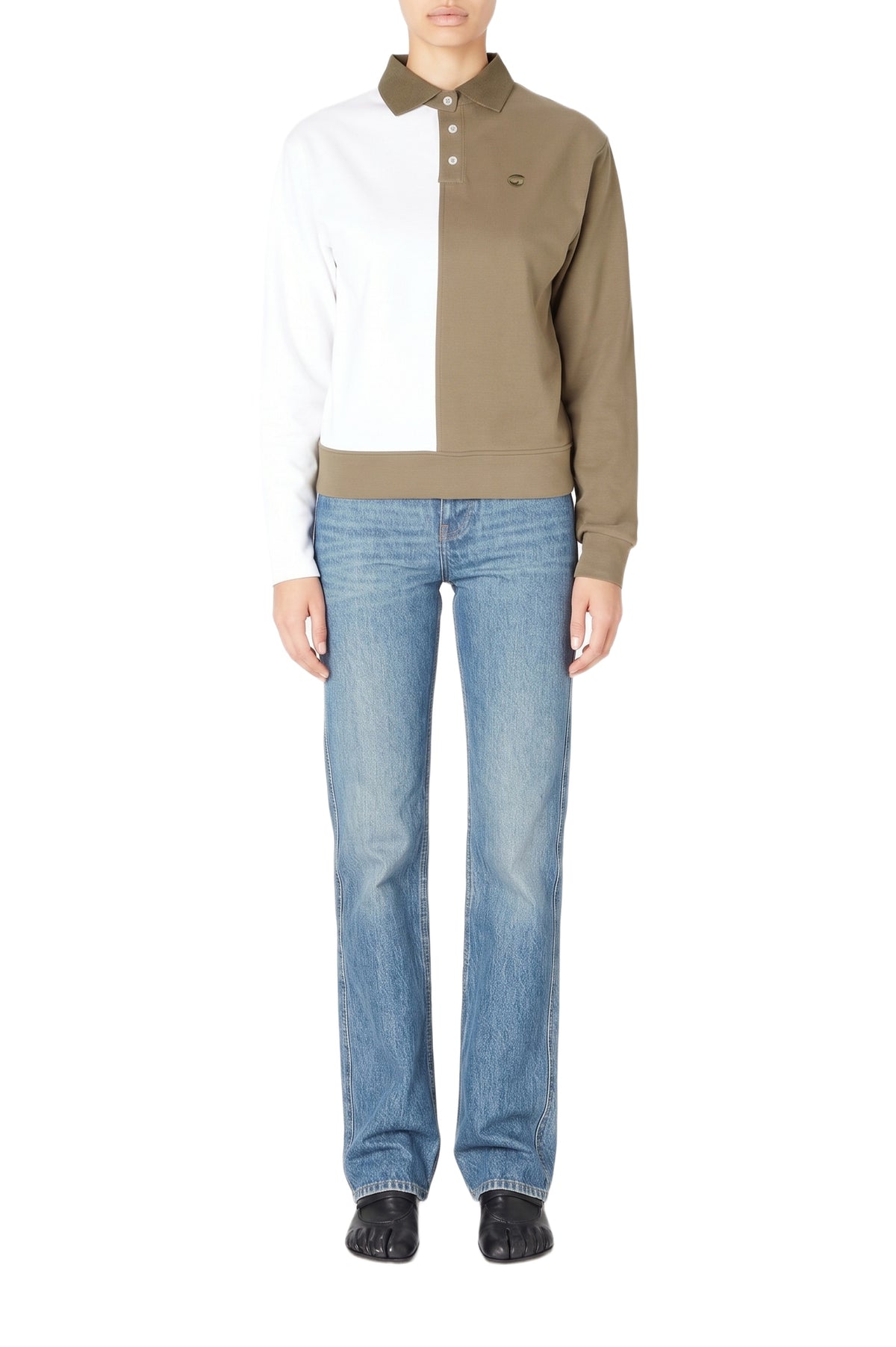 Trompe-l’œil polo shirt - Grey