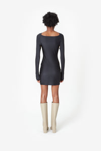 TWISTED CUT-OUT JERSEY DRESS