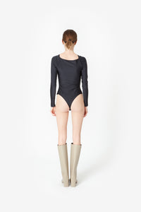 TWISTED CUT-OUT JERSEY BODYSUIT