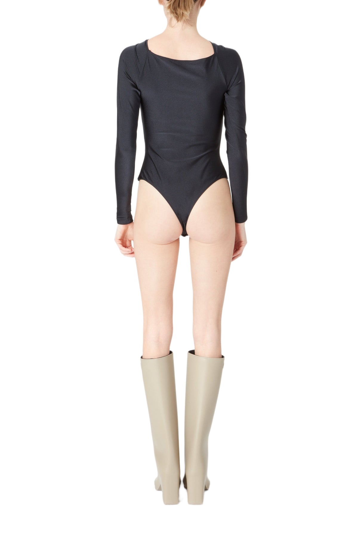 Twisted bodysuit with cut-outs - Black
