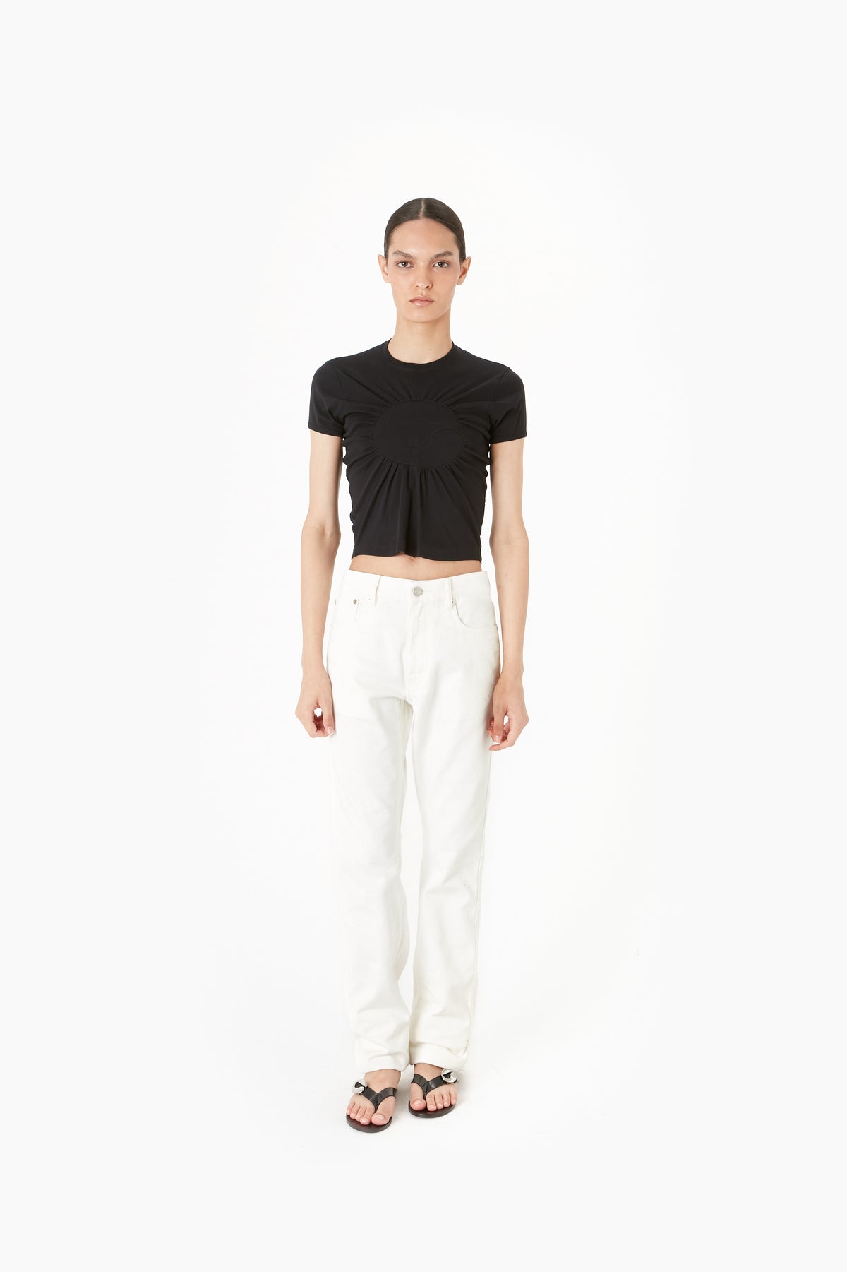 C-LOGO GATHERED TOP