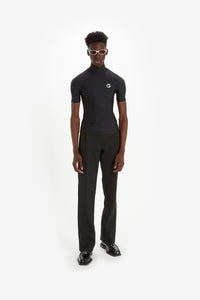 HIGH NECK FITTED TOP