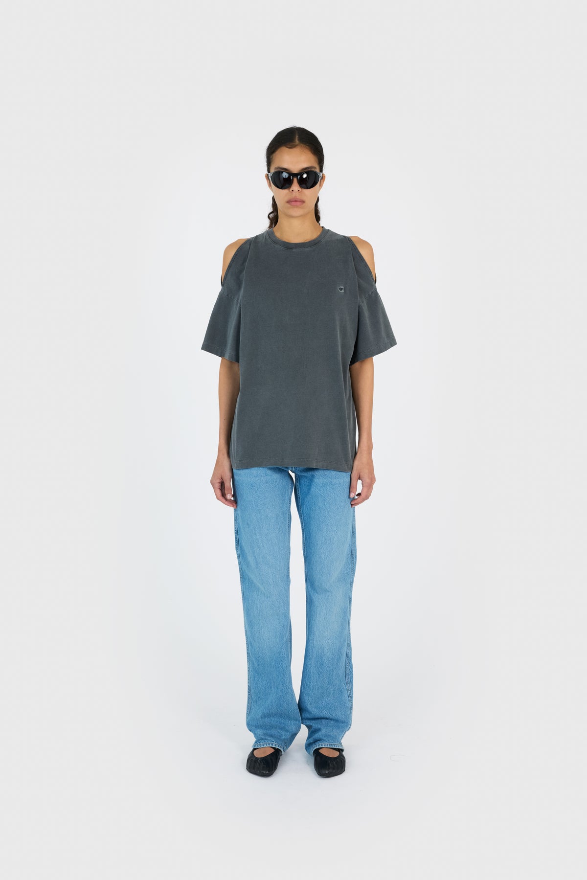 OPEN SHOULDER T-SHIRT