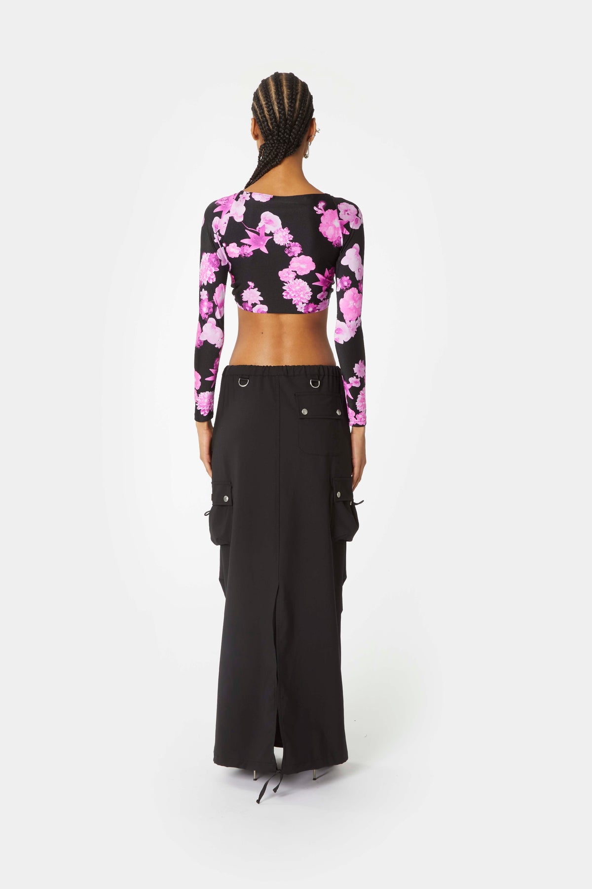 CROPPED DRAPED TOP