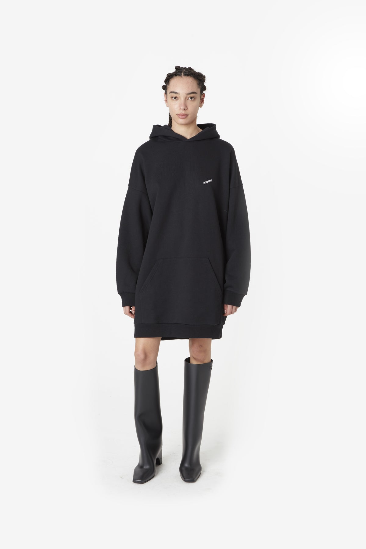 HORN HOODED DRESS