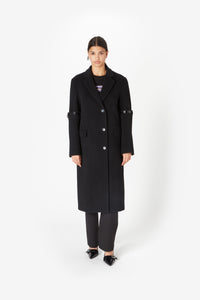 LOGO BELTED COAT