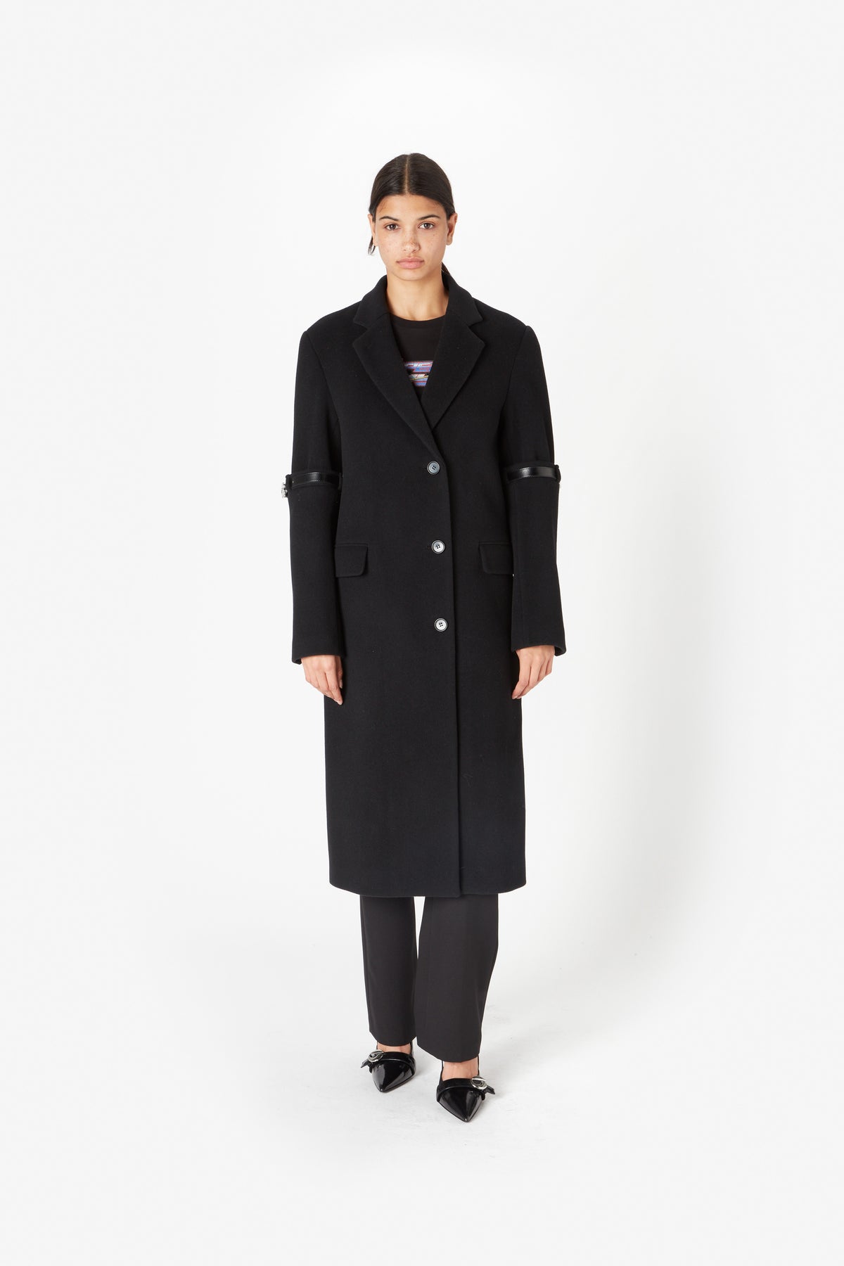 LOGO BELTED COAT