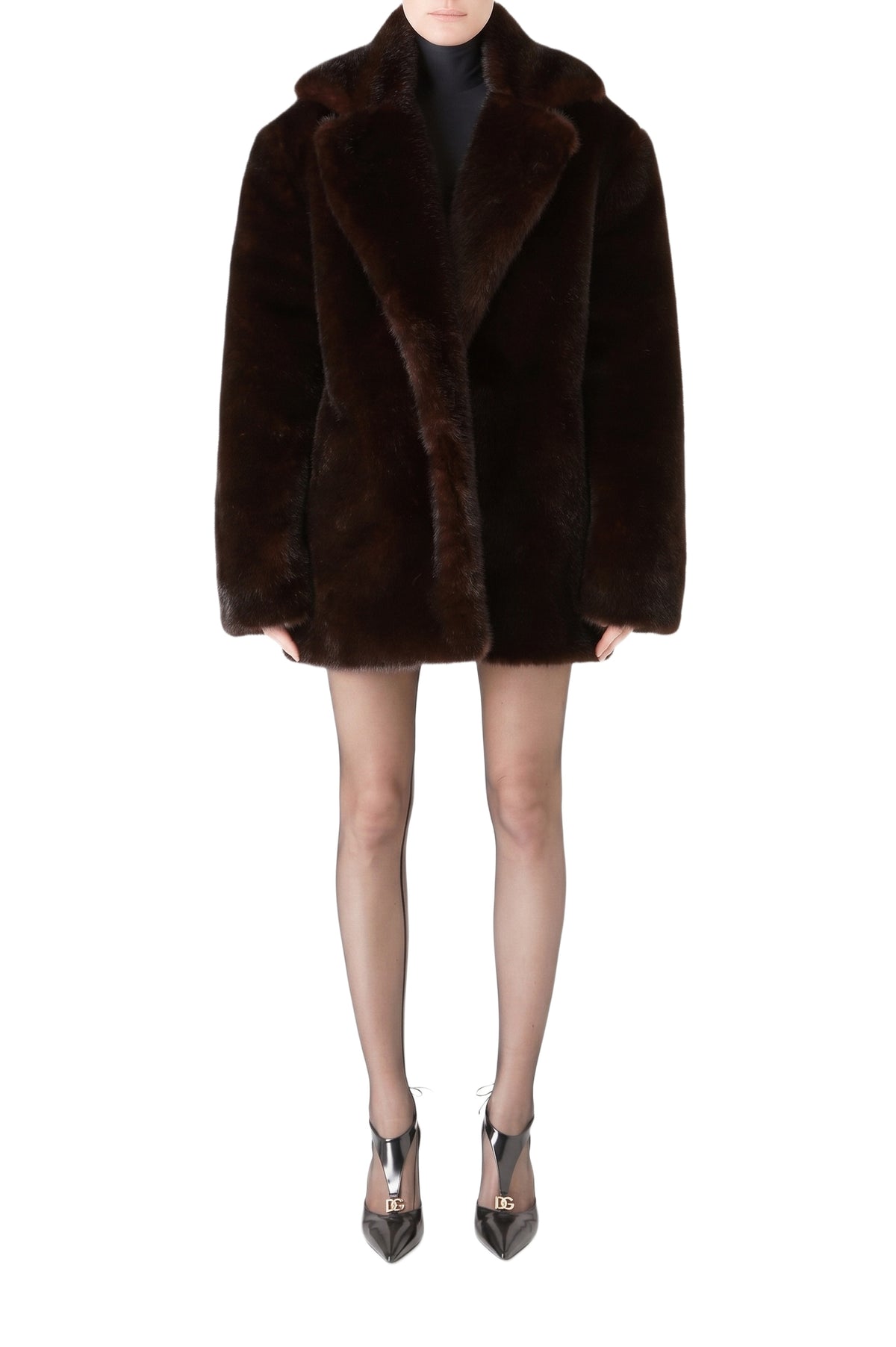 Manteau en fausse fourrure - Brown