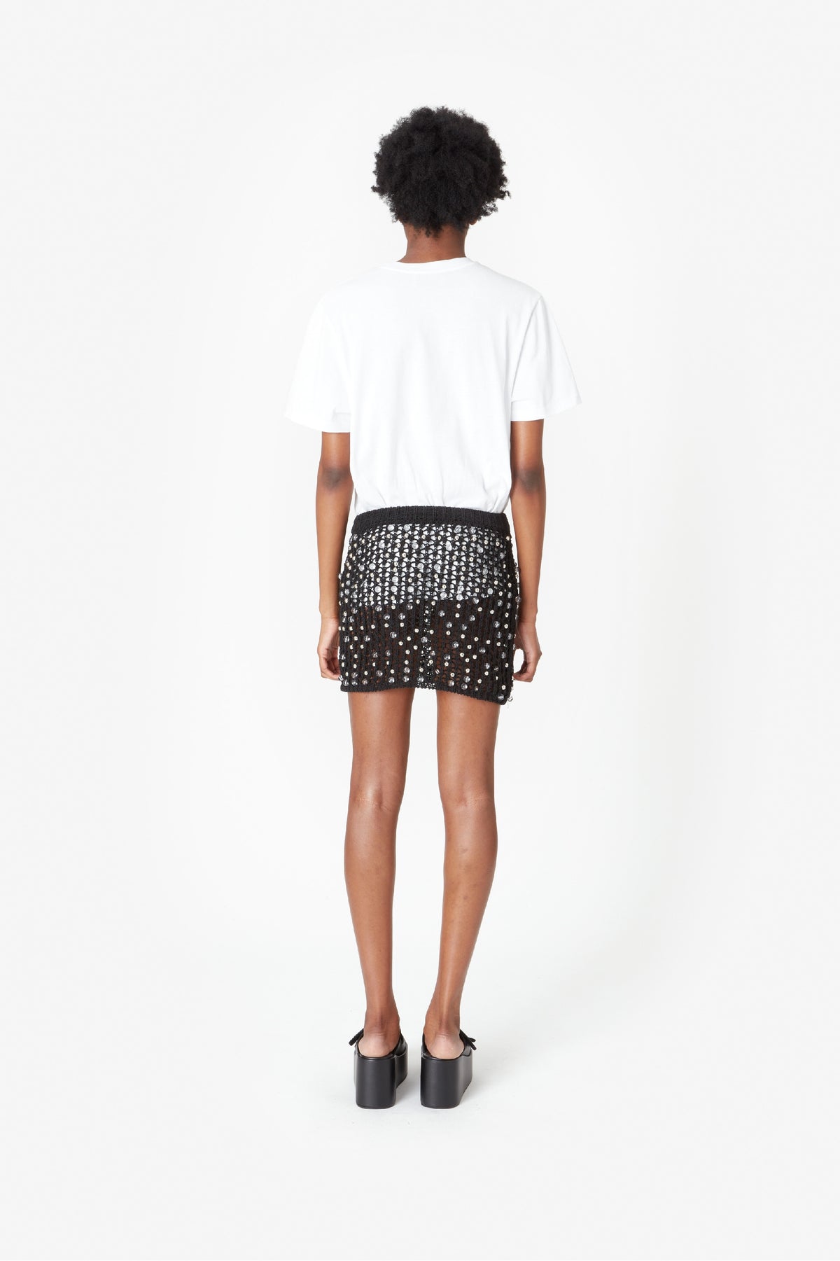 BEADED KNITTED  SKIRT