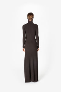 LEG CUT-OUT RIB GOWN