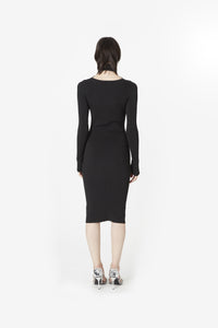 CUT-OUT KNIT DRESS