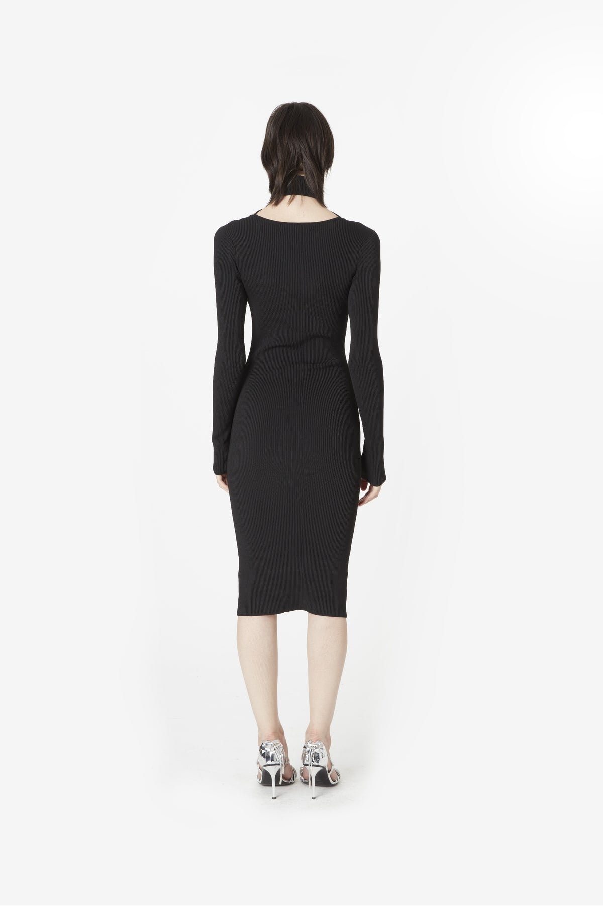 CUT-OUT KNIT DRESS