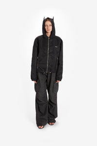 HORN ZIPPED BLOUSON JACKET
