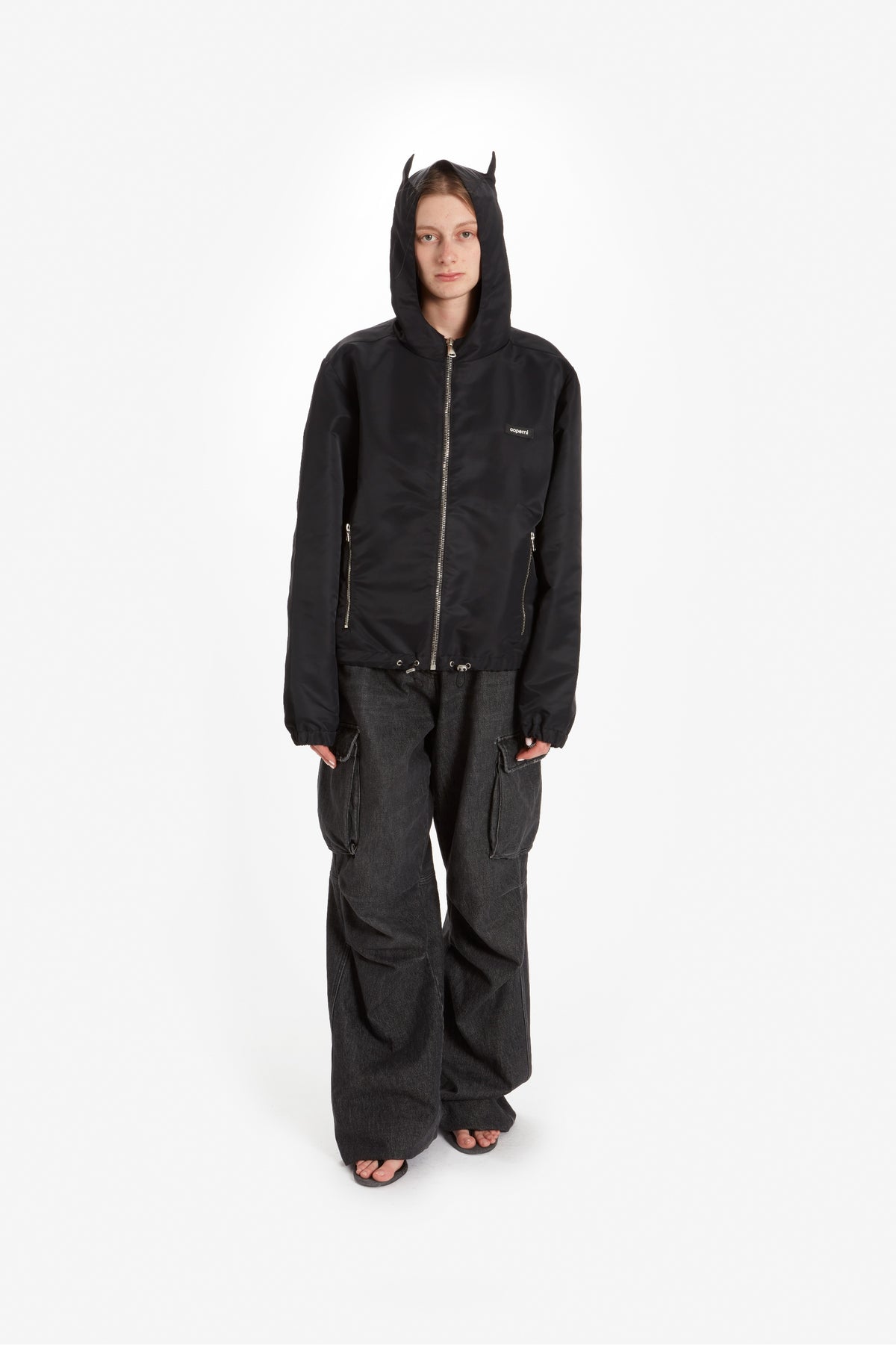 HORN ZIPPED BLOUSON JACKET