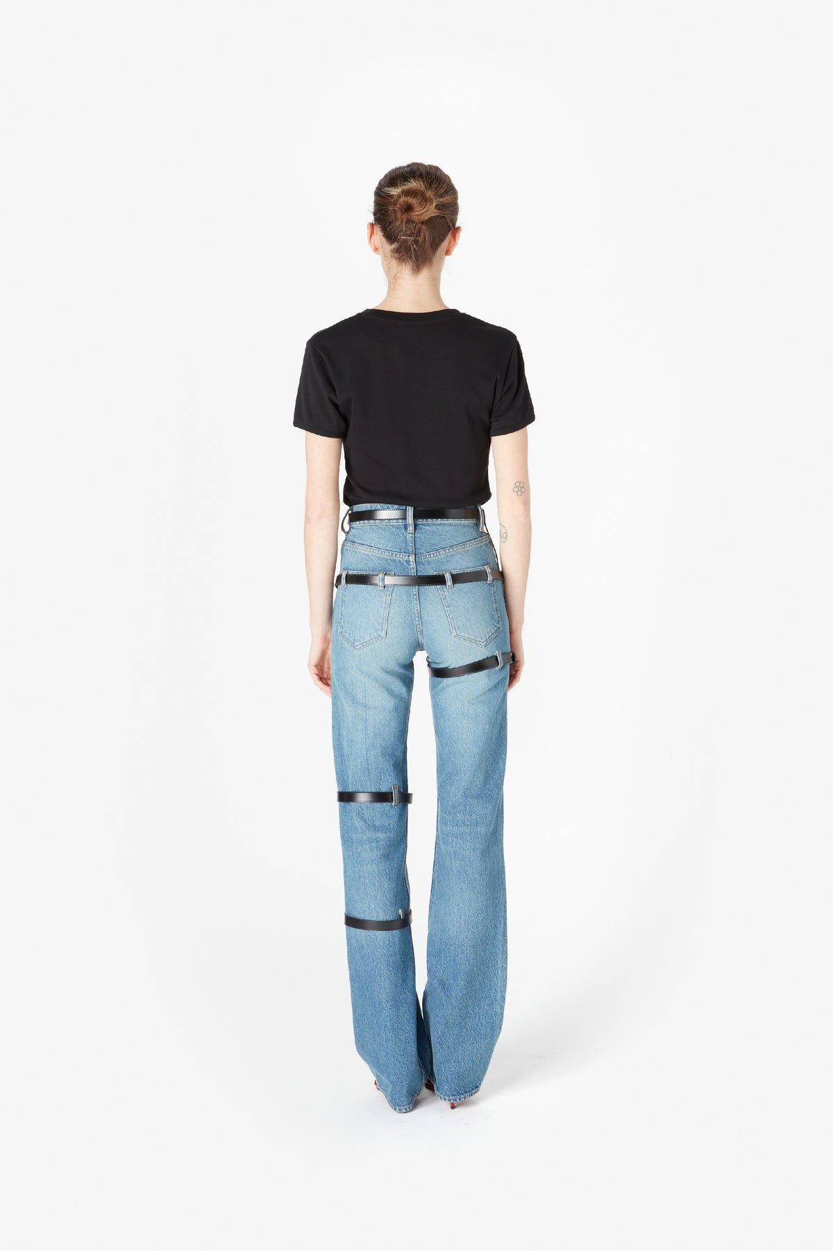MULTI BELT DENIM PANTS