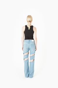 SPIRAL DENIM PANTS