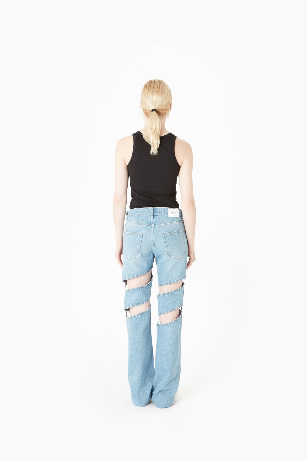 SPIRAL DENIM PANTS