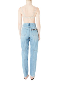 Tapered denim trousers - Blue