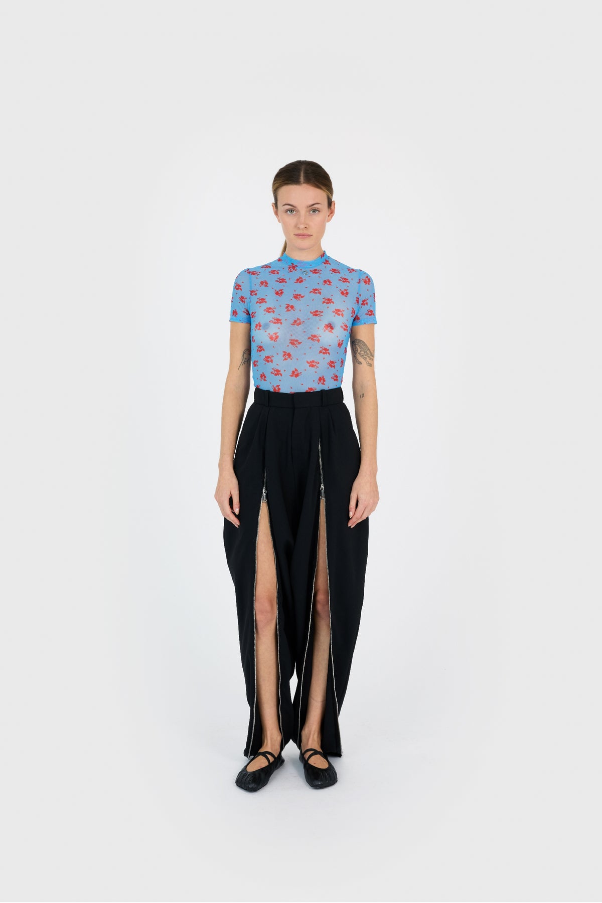 DOUBLE ZIPPED SAROUEL PANTS