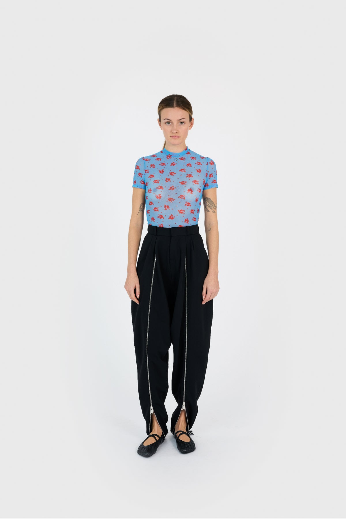 DOUBLE ZIPPED SAROUEL PANTS