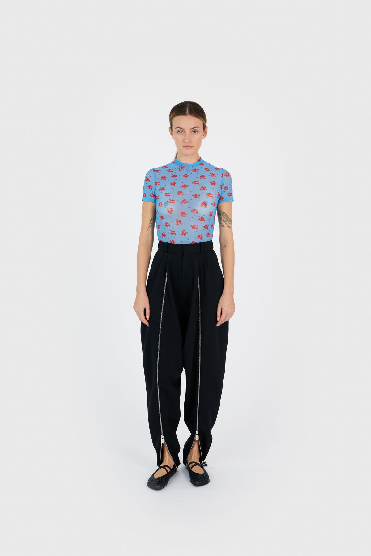 DOUBLE ZIPPED SAROUEL PANTS
