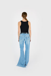 DENIM SUSPENDED PANTS