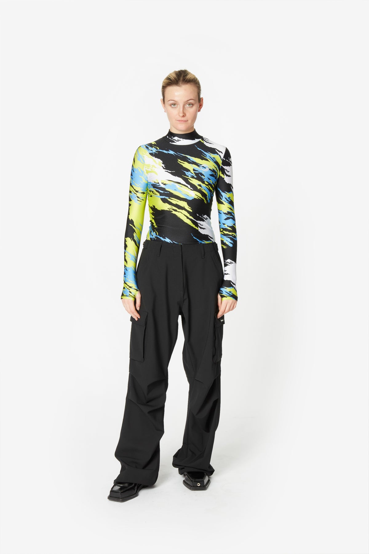 TAILORED WIDE LEG CARGO PANTS