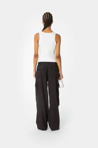 TAILORED WIDE LEG CARGO PANTS