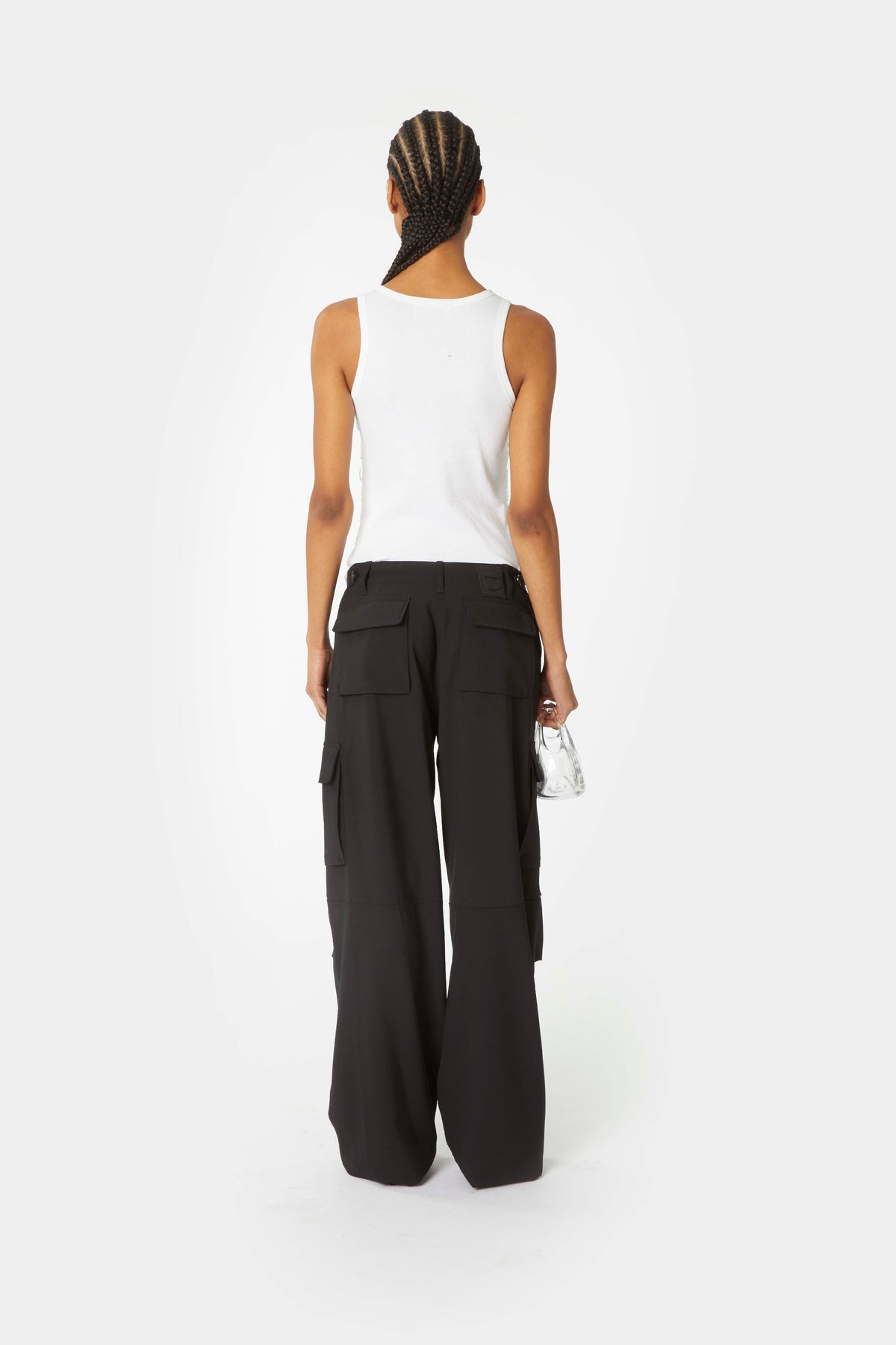 TAILORED WIDE LEG CARGO PANTS