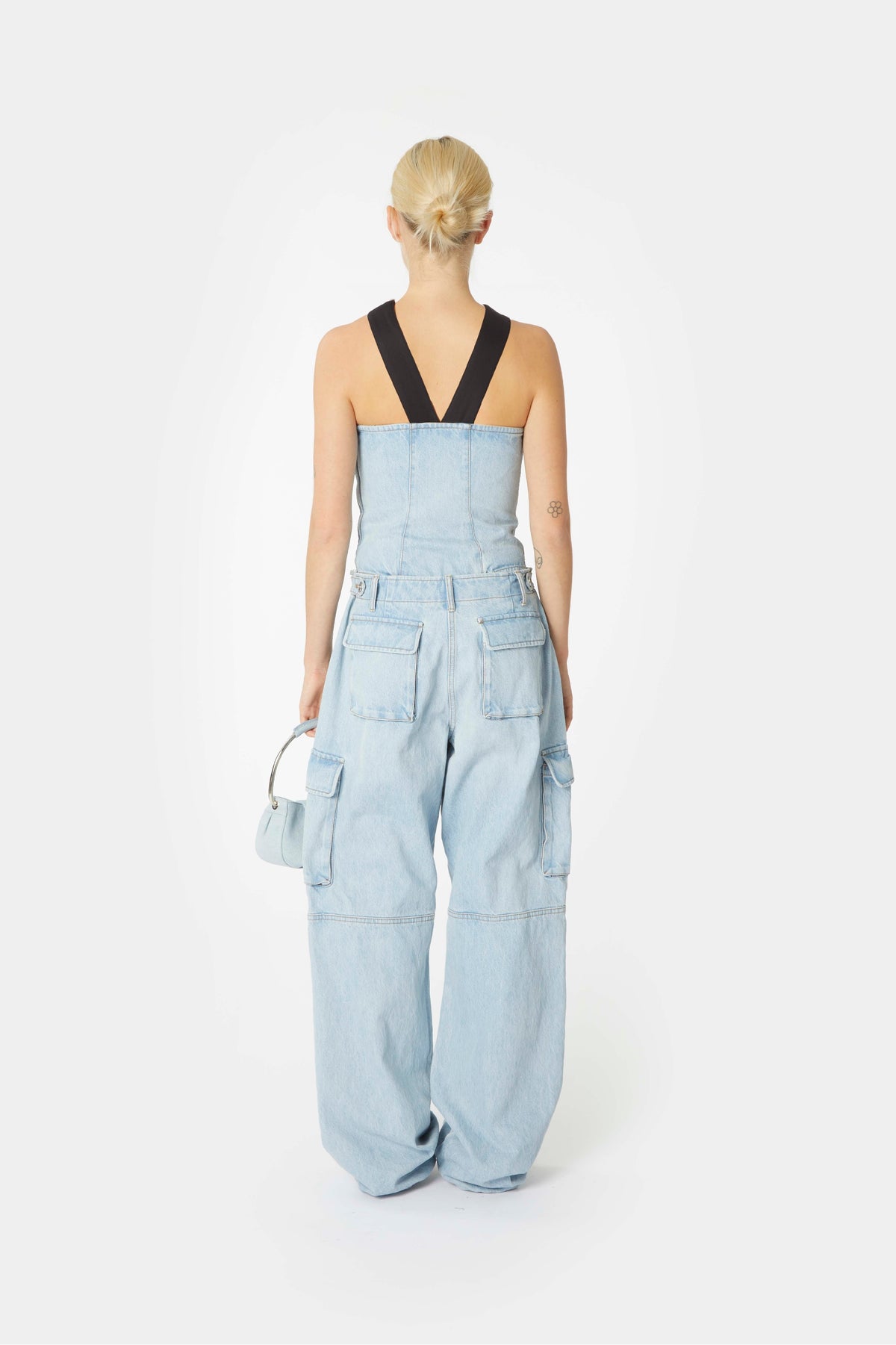 DENIM FLOWER BODYSUIT
