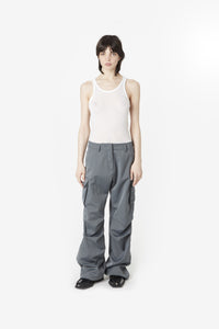 TAILORED WIDE LEG CARGO PANTS