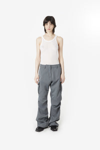 TAILORED WIDE LEG CARGO PANTS